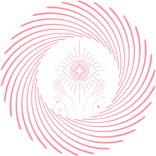Logo oeil main énergie spirale etoile